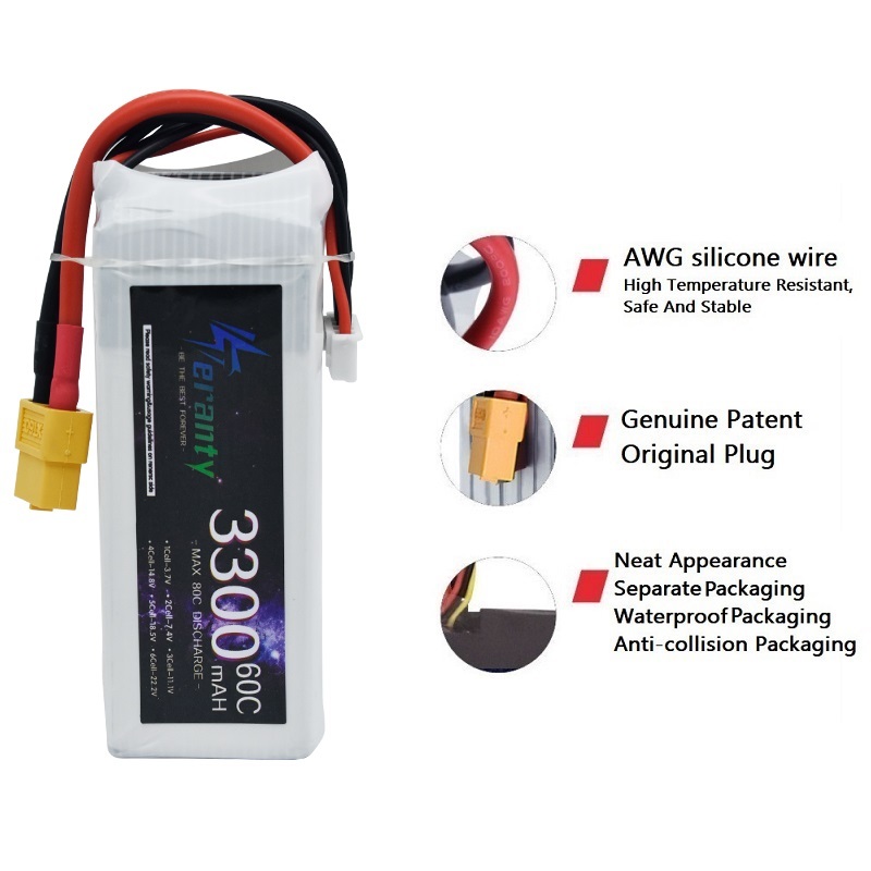 LiPo baterai isi ulang 4S 3300 - Drone Battery 3S ulasan dan harga