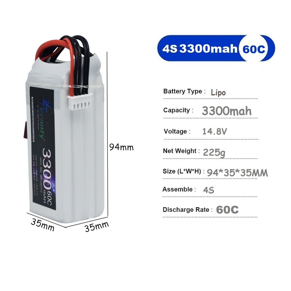 LiPo baterai isi ulang 4S 3300 - Drone Battery 3S ulasan dan harga