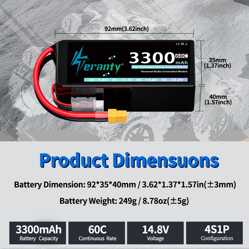TERANTY 4S 3300mAh Baterai Lip - Drone Battery Lipo ulasan dan harga